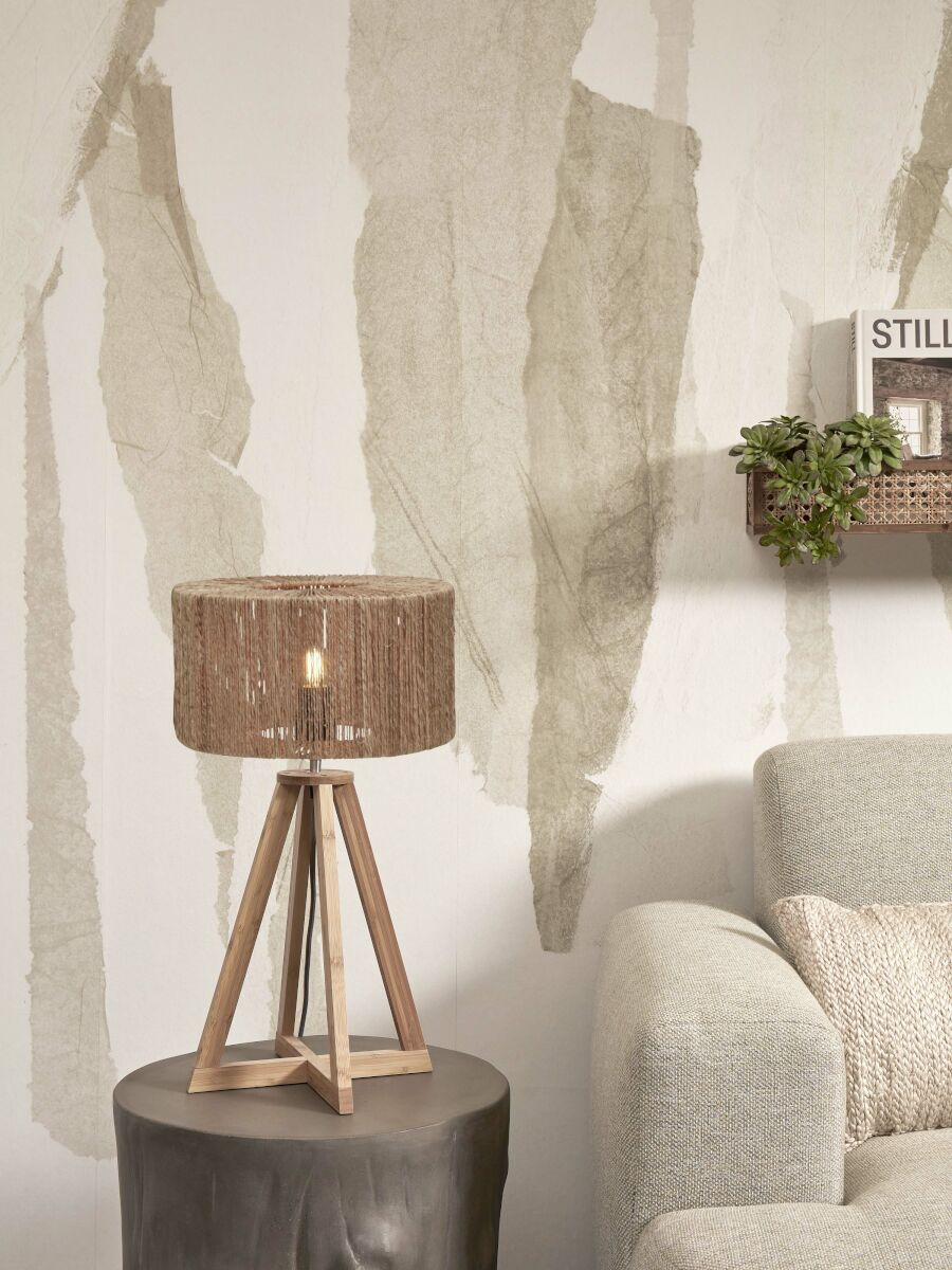 Lampe à poser Iguazu ER en jute au design naturel par Good & Mojo Lampe à poser Iguazu ER en jute au design naturel par Good & Mojo