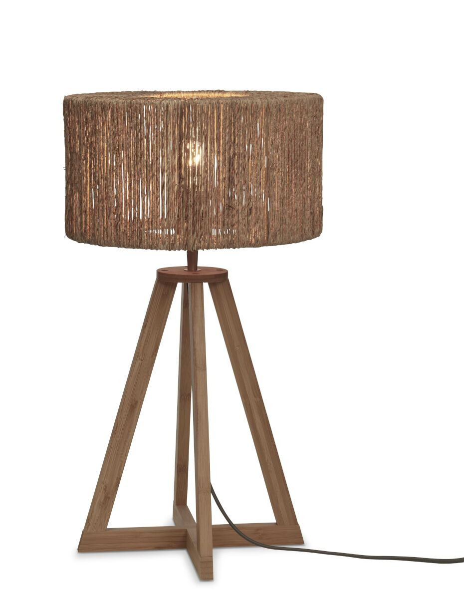 Lampe à poser Iguazu ER en jute au design naturel par Good & Mojo