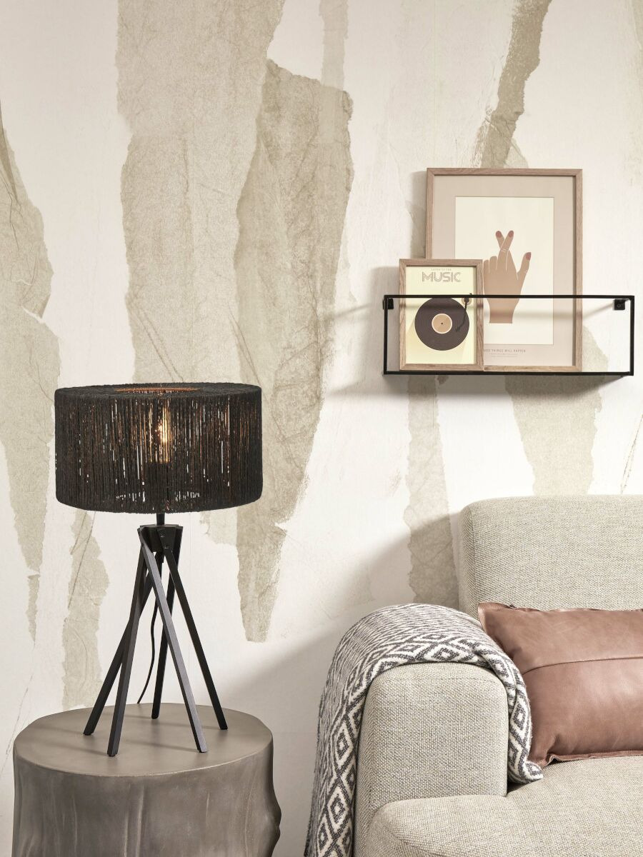 Lampe à poser Iguazu KL en jute au design naturel par Good & Mojo