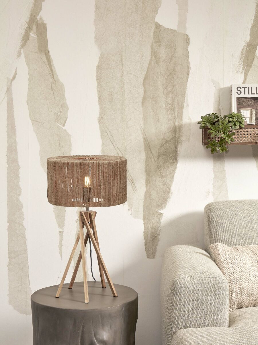 Lampe à poser Iguazu KL en jute au design naturel par Good & Mojo Lampe à poser Iguazu KL en jute au design naturel par Good & Mojo