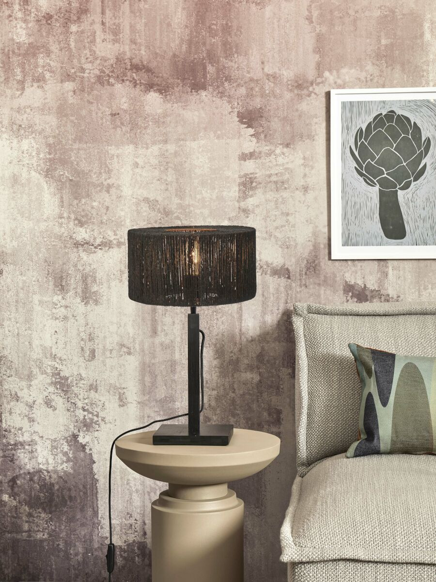 Lampe à poser Iguazu T25 en jute au design naturel par Good & Mojo