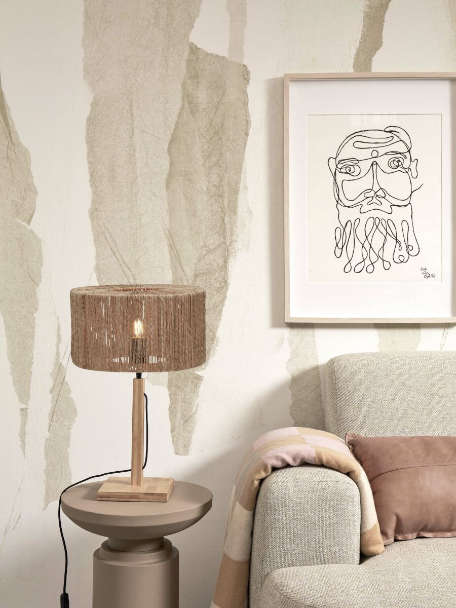Lampe à poser Iguazu T25 en jute au design naturel par Good & Mojo Lampe à poser Iguazu T25 en jute au design naturel par Good & Mojo