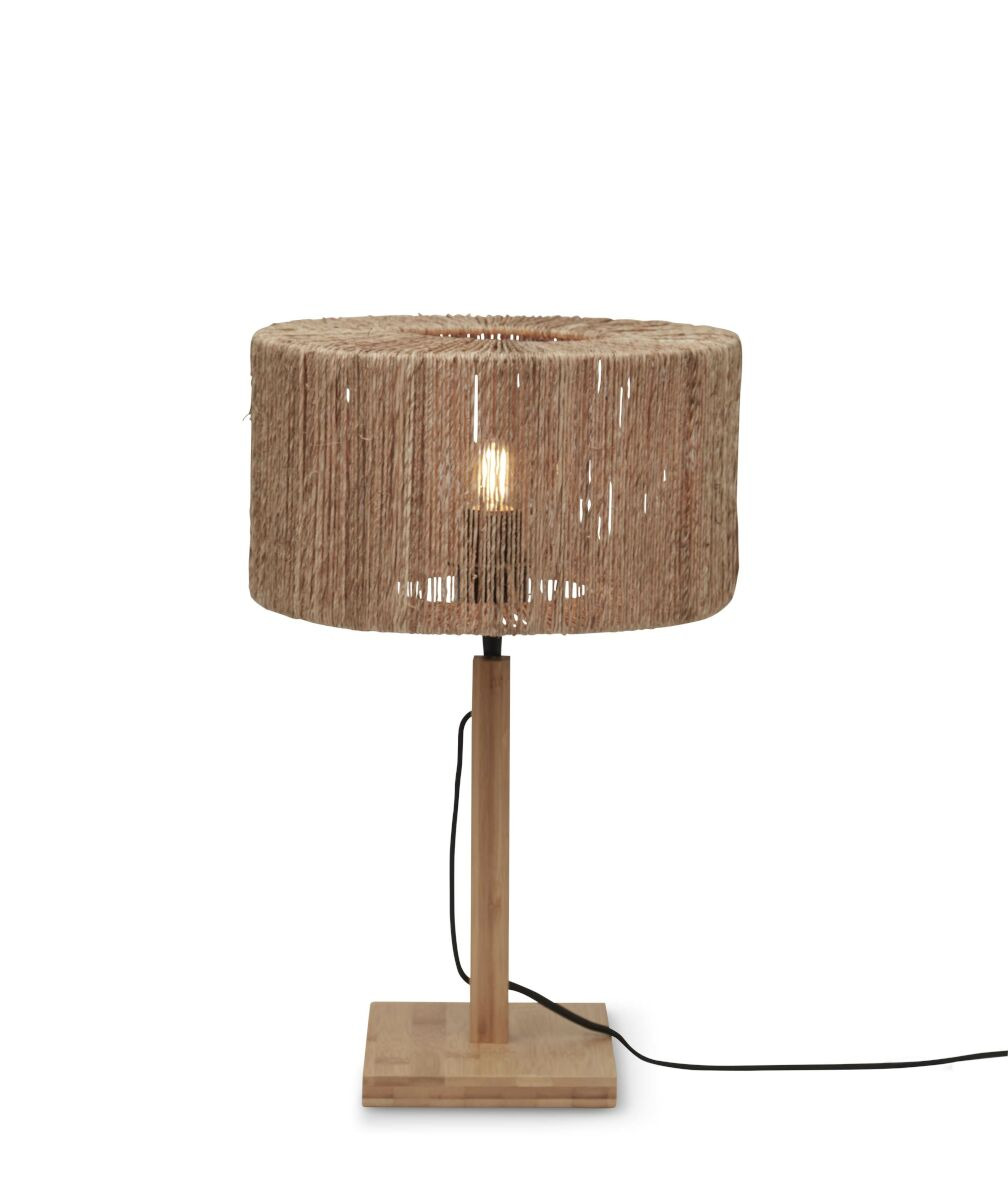 Lampe à poser Iguazu T25 en jute au design naturel par Good & Mojo Lampe à poser Iguazu T25 en jute au design naturel par Good & Mojo
