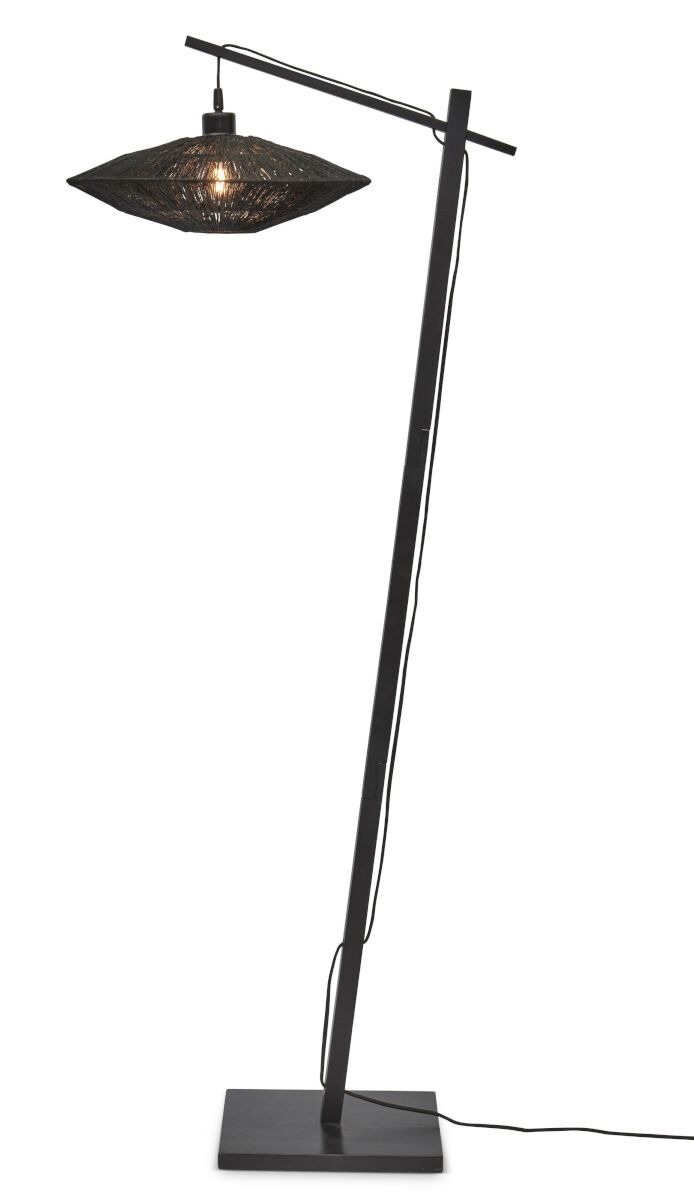 Lampadaire Iguazu Disc en Bambou naturel au design naturel par Good & Mojo