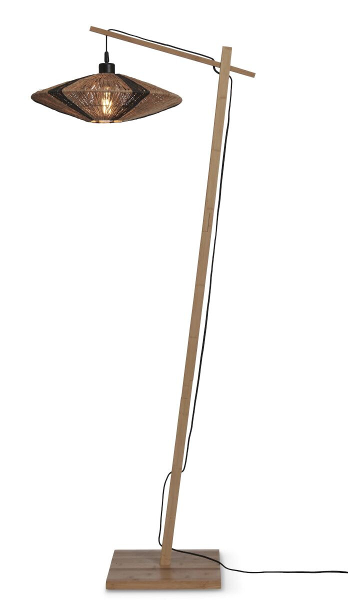 Lampadaire Iguazu Disc en Bambou naturel au design naturel par Good & Mojo