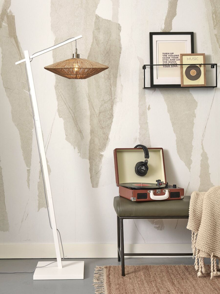Lampadaire Iguazu Disc en Bambou naturel au design naturel par Good & Mojo Lampadaire Iguazu Disc en Bambou naturel au design naturel par Good & Mojo