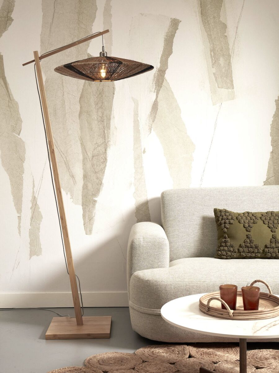 Lampadaire Iguazu Disc en Bambou naturel au design naturel par Good & Mojo Lampadaire Iguazu Disc en Bambou naturel au design naturel par Good & Mojo