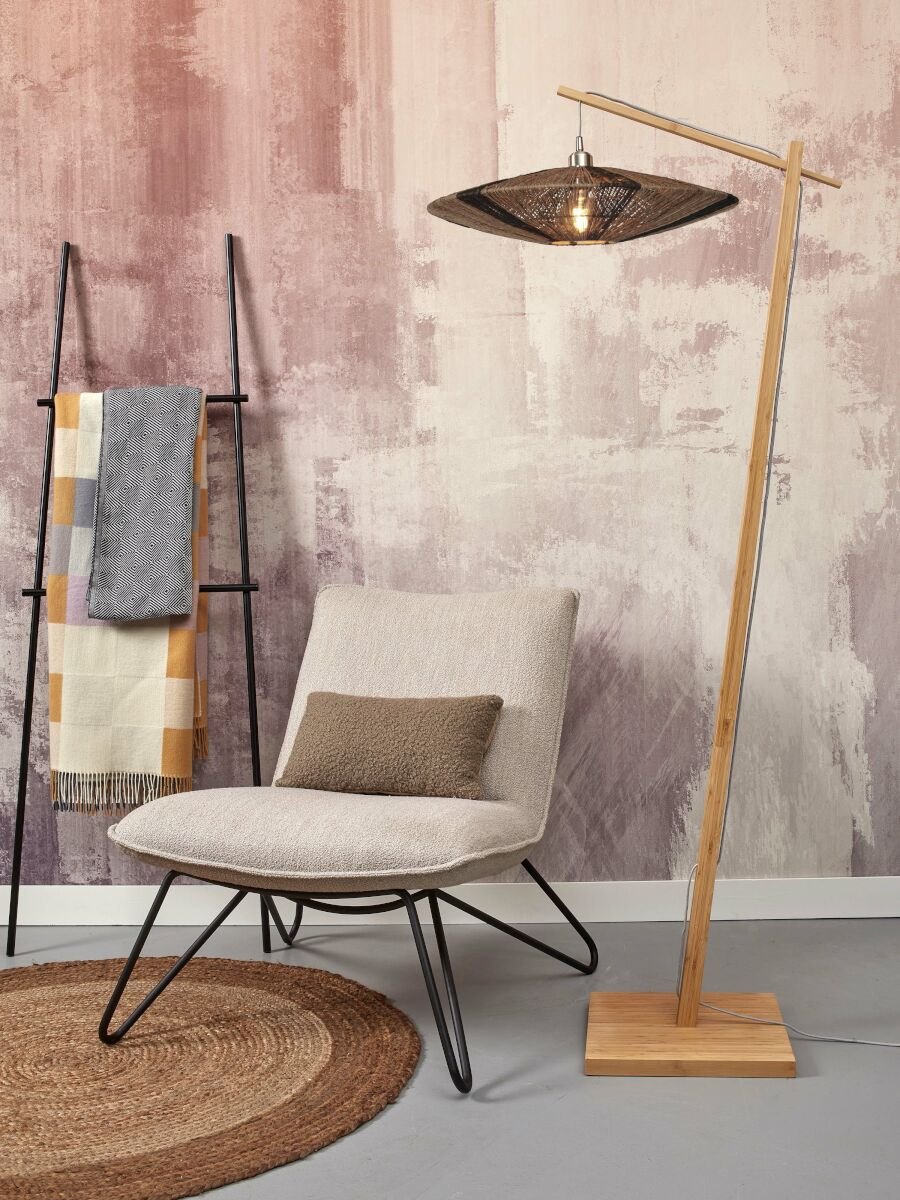 Lampadaire Iguazu Disc en Bambou naturel au design naturel par Good & Mojo Lampadaire Iguazu Disc en Bambou naturel au design naturel par Good & Mojo