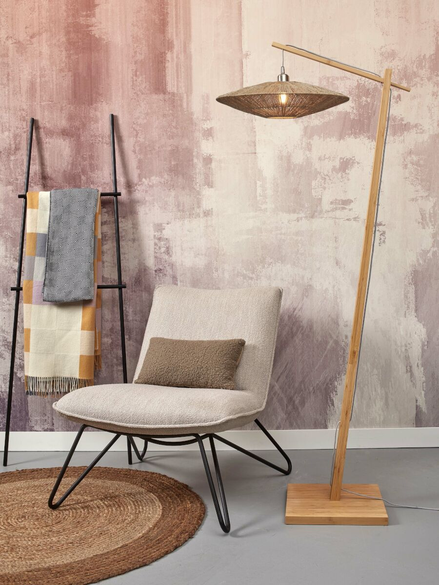 Lampadaire Iguazu Disc en Bambou naturel au design naturel par Good & Mojo Lampadaire Iguazu Disc en Bambou naturel au design naturel par Good & Mojo
