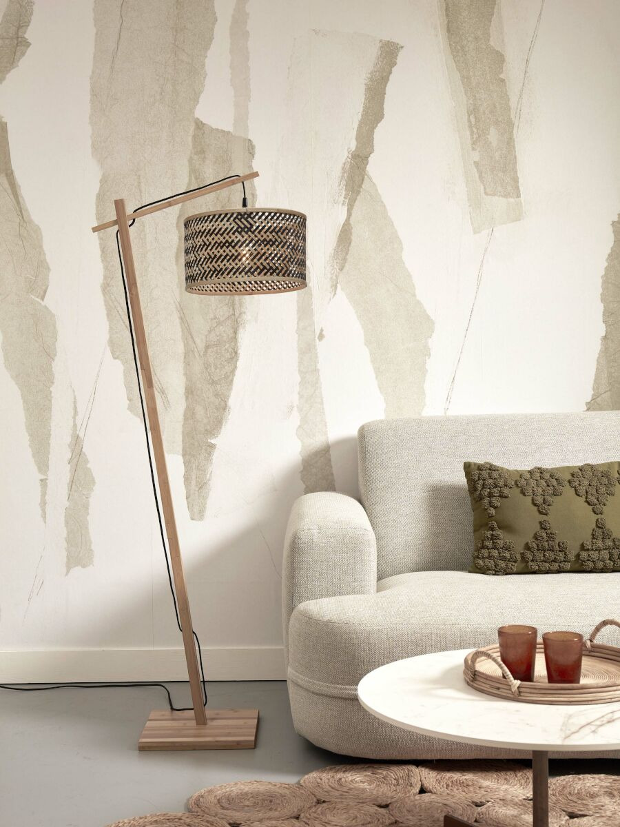Lampadaire Java Small AD en bamboo au design naturel par Good & Mojo