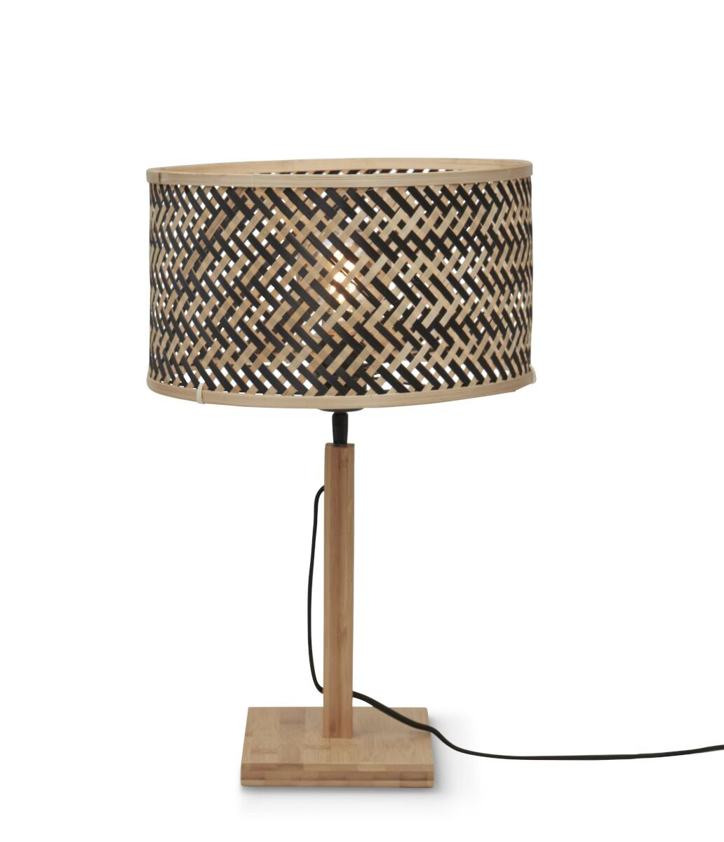 Lampe à poser Java T25 en bamboo au design naturel par Good & Mojo
