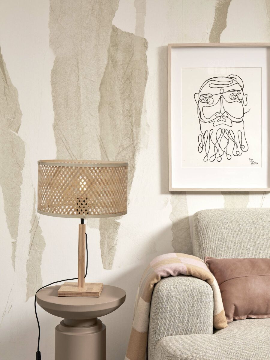 Lampe à poser Java T25 en bamboo au design naturel par Good & Mojo Lampe à poser Java T25 en bamboo au design naturel par Good & Mojo