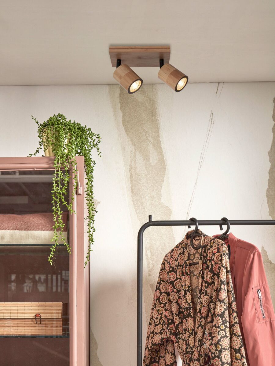Plafonnier Java CS2 en bamboo au design naturel par Good & Mojo