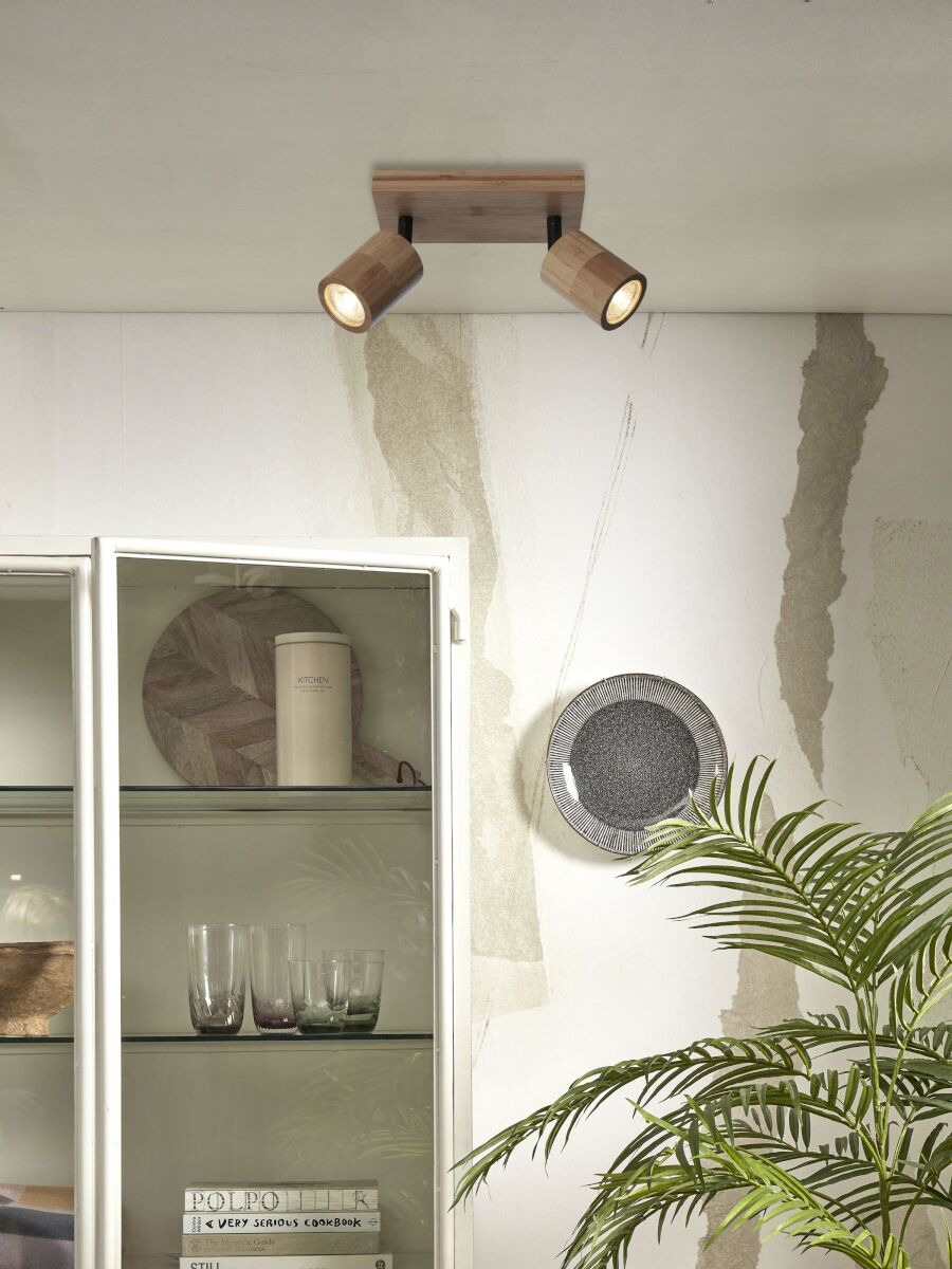 Plafonnier Java CS2 en bamboo au design naturel par Good & Mojo