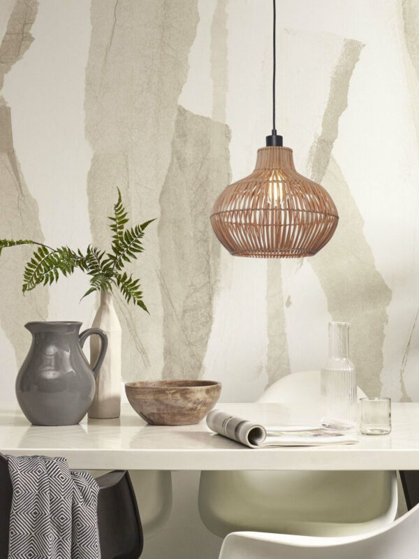 Suspension Kalahari new en rotin naturel au design naturel par Good & Mojo