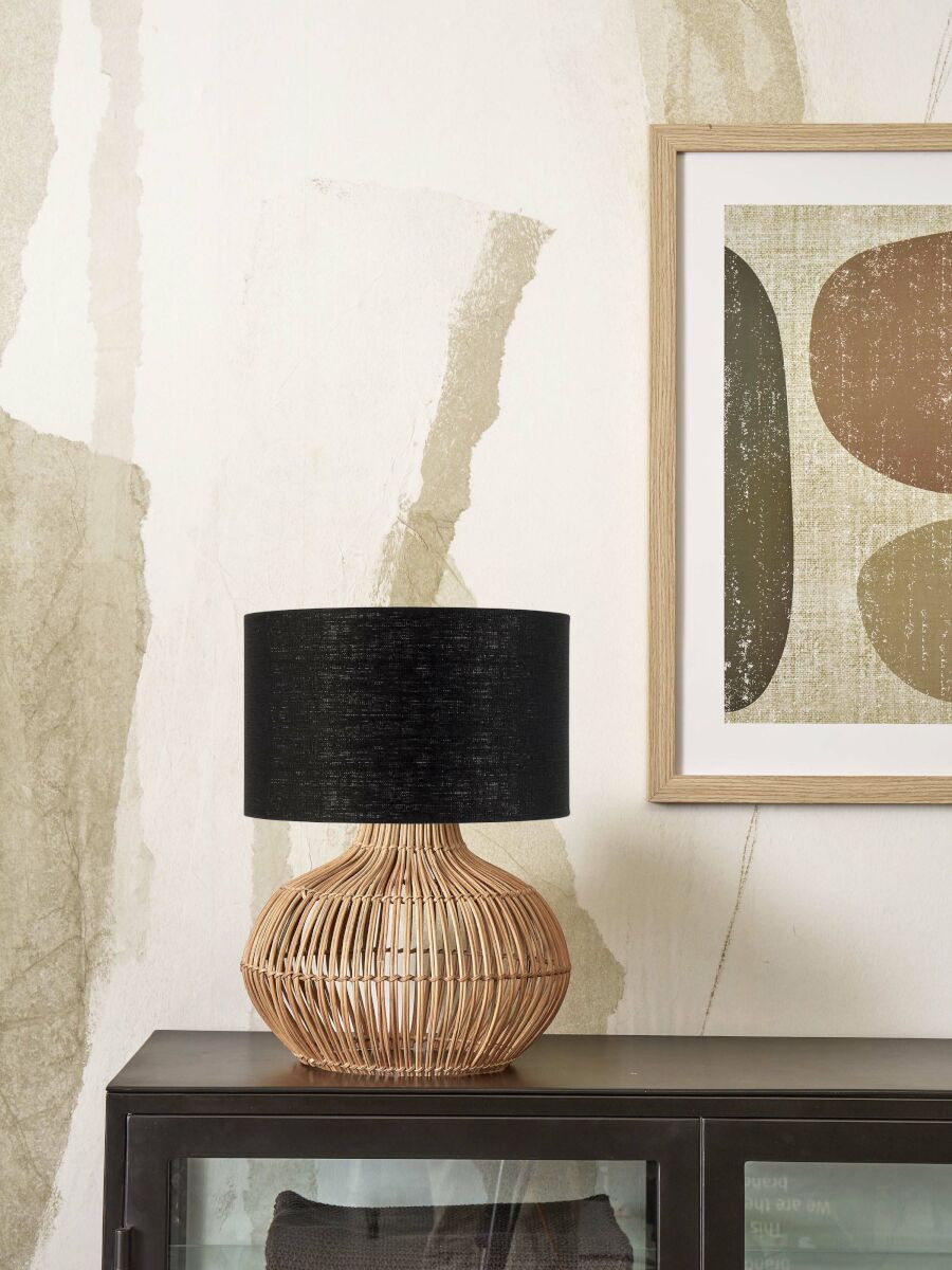 Lampe à poser Kalahari en rotin naturel au design naturel par Good & Mojo