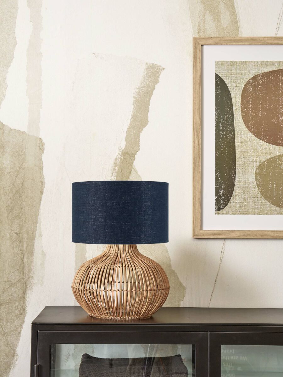 Lampe à poser Kalahari en rotin naturel au design naturel par Good & Mojo Lampe à poser Kalahari en rotin naturel au design naturel par Good & Mojo
