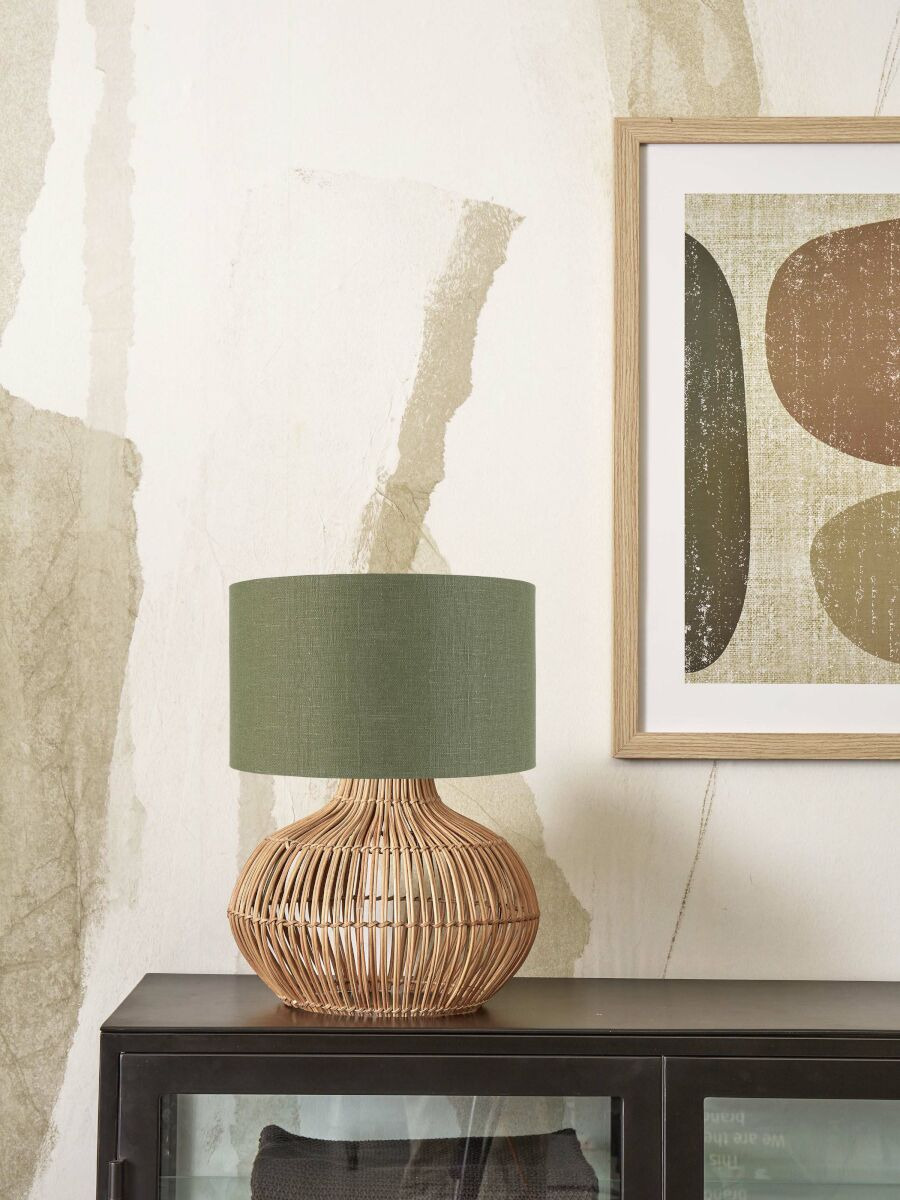 Lampe à poser Kalahari en rotin naturel au design naturel par Good & Mojo Lampe à poser Kalahari en rotin naturel au design naturel par Good & Mojo