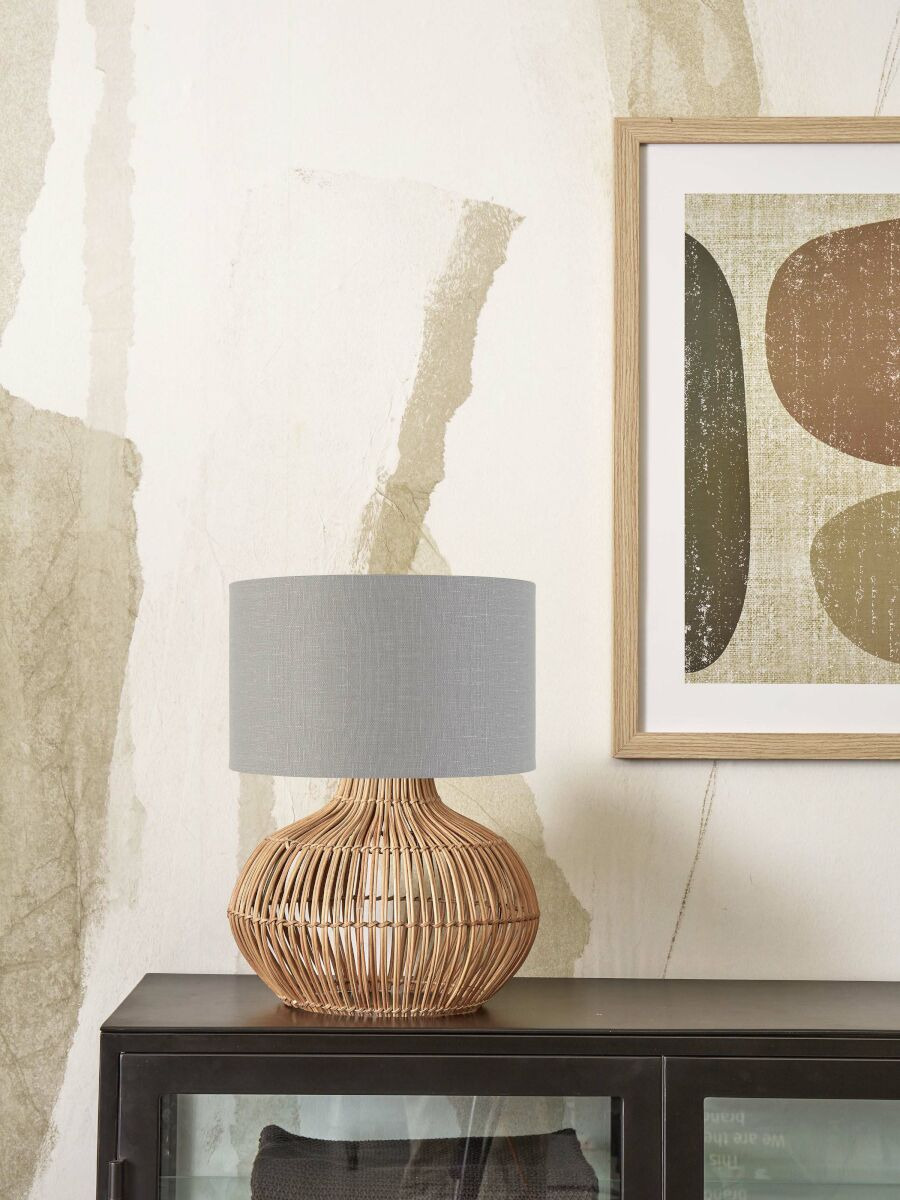 Lampe à poser Kalahari en rotin naturel au design naturel par Good & Mojo Lampe à poser Kalahari en rotin naturel au design naturel par Good & Mojo