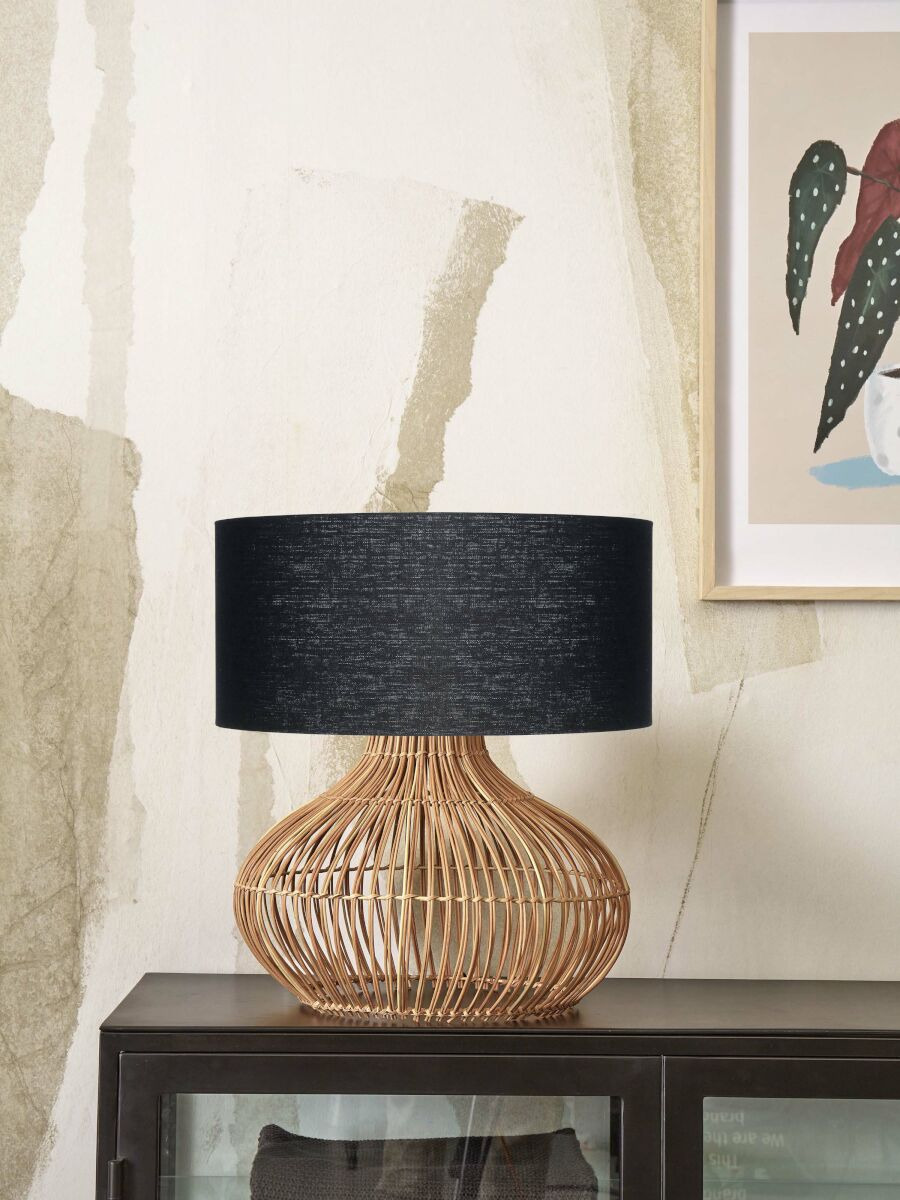 Lampe à poser Kalahari en rotin naturel au design naturel par Good & Mojo Lampe à poser Kalahari en rotin naturel au design naturel par Good & Mojo