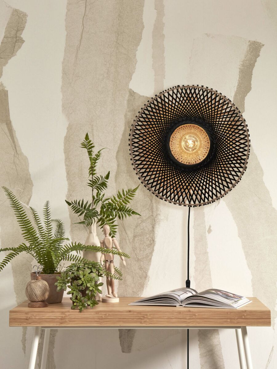 Applique Kalimantan Ø44 cm en Bambou naturel au design naturel par Good & Mojo Applique Kalimantan Ø44 cm en Bambou naturel au design naturel par Good & Mojo