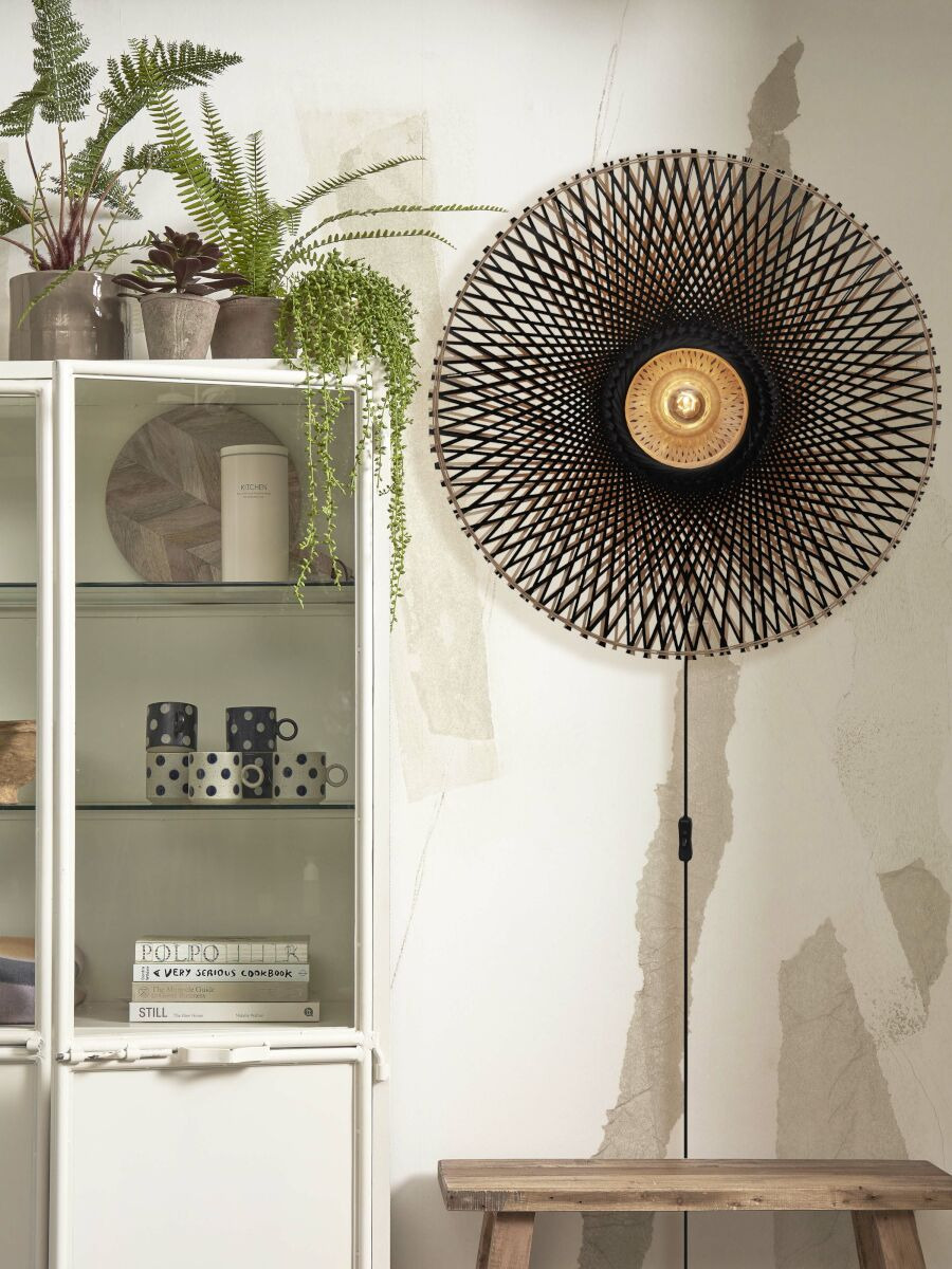 Applique Kalimantan Ø87cm en Bambou naturel au design naturel par Good & Mojo Applique Kalimantan Ø87cm en Bambou naturel au design naturel par Good & Mojo