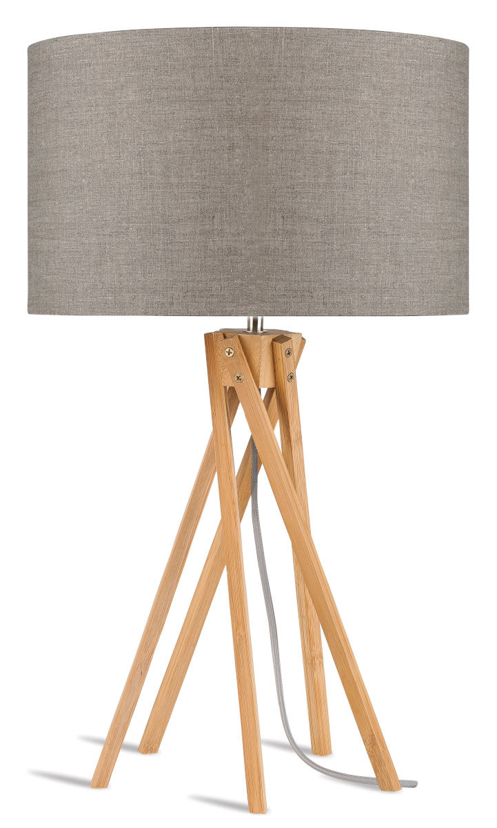Lampe à poser Kilimandjaro en bamboo au design naturel par Good & Mojo Lampe à poser Kilimandjaro en bamboo au design naturel par Good & Mojo