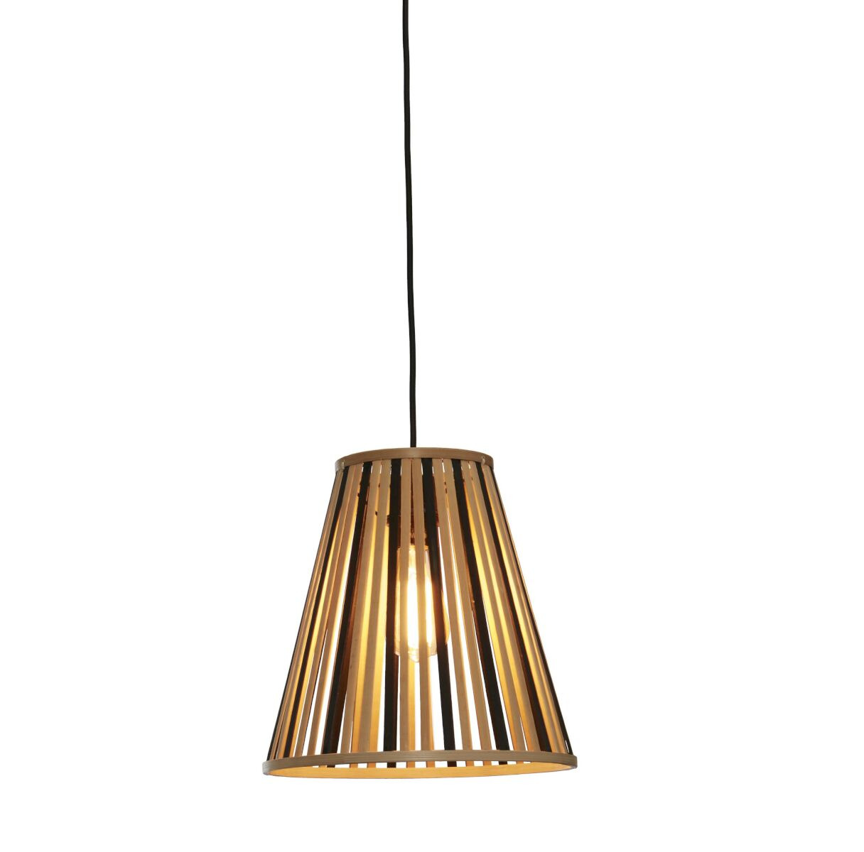 Suspension Merapi cône en bambou naturel au design naturel par Good & Mojo