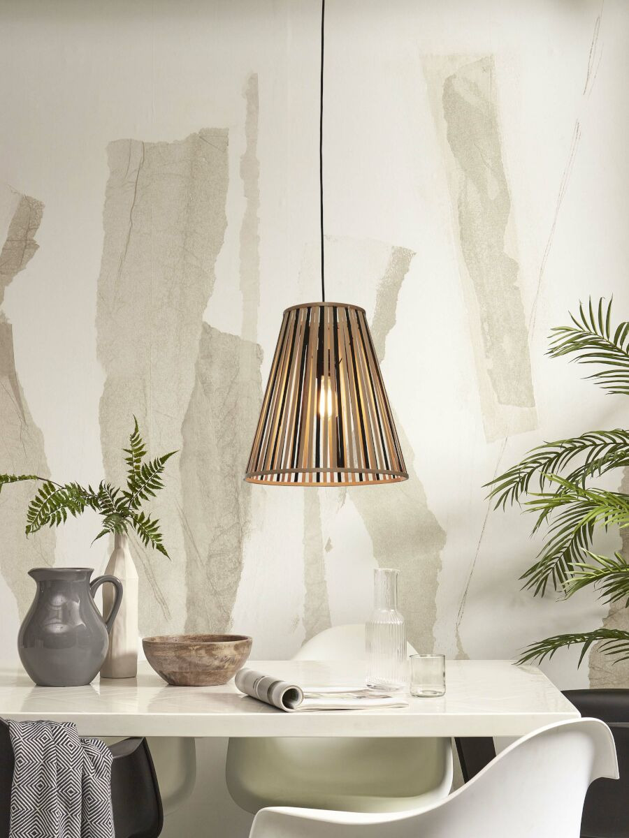 Suspension Merapi cône en bambou naturel au design naturel par Good & Mojo Suspension Merapi cône en bambou naturel au design naturel par Good & Mojo