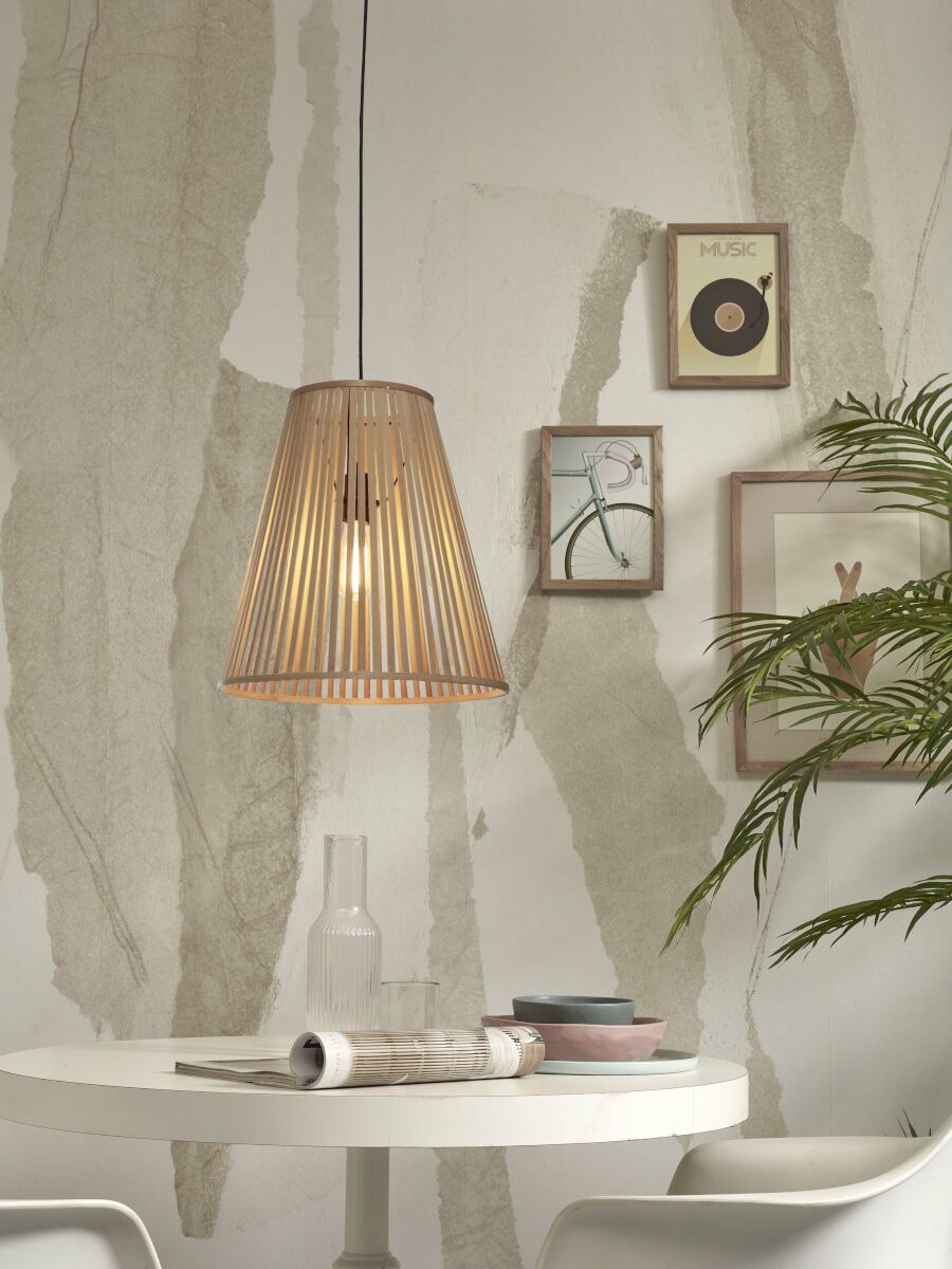 Suspension Merapi cône en bambou naturel au design naturel par Good & Mojo Suspension Merapi cône en bambou naturel au design naturel par Good & Mojo
