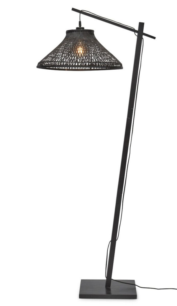 Luminaire bambou : suspensions et lampes en bambou naturel Lampadaire Tahiti en bamboo au design naturel par Good & Mojo