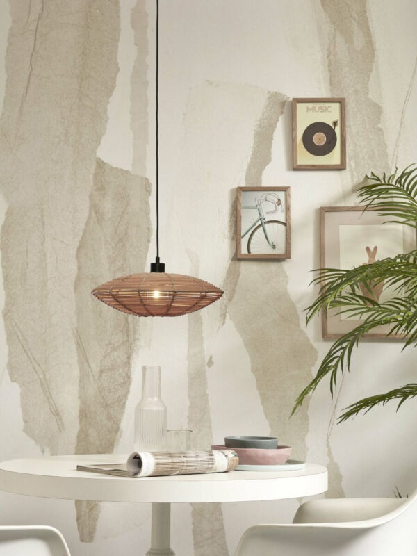 Suspension Tanami en rotin naturel au design naturel par Good & Mojo