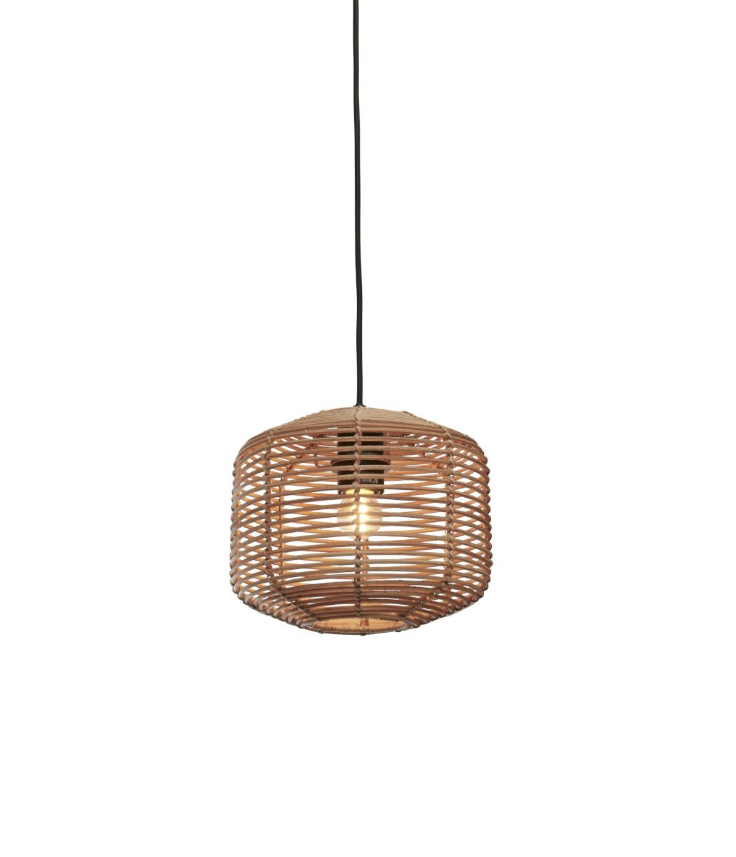 Suspension Tanami Tube en rotin naturel au design naturel par Good & Mojo