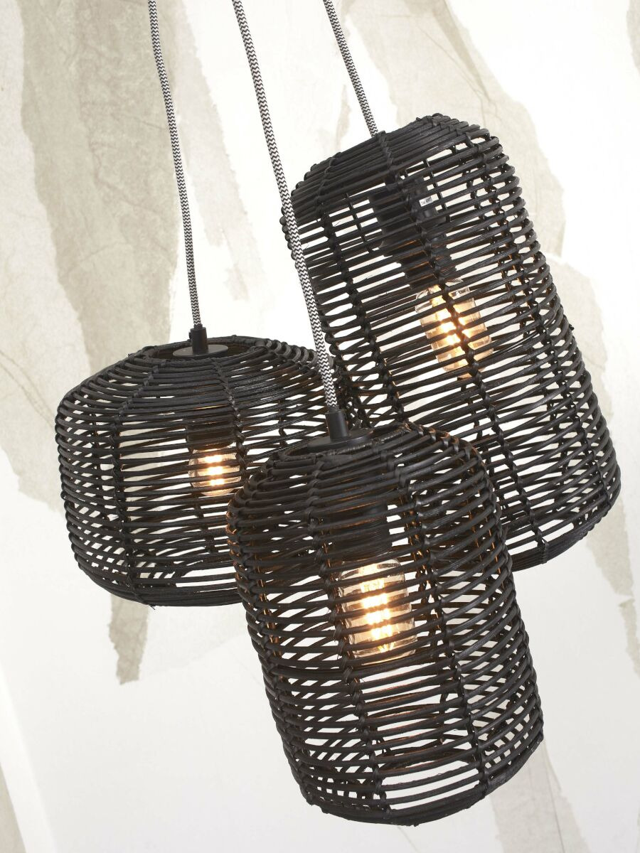 Suspension Tanami 3 en rotin naturel au design naturel par Good & Mojo Suspension Tanami 3 en rotin naturel au design naturel par Good & Mojo