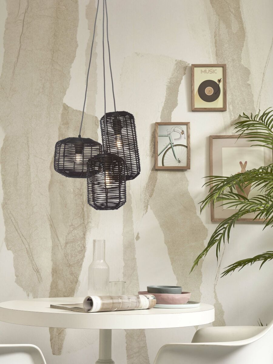 Suspension Tanami 3 en rotin naturel au design naturel par Good & Mojo Suspension Tanami 3 en rotin naturel au design naturel par Good & Mojo