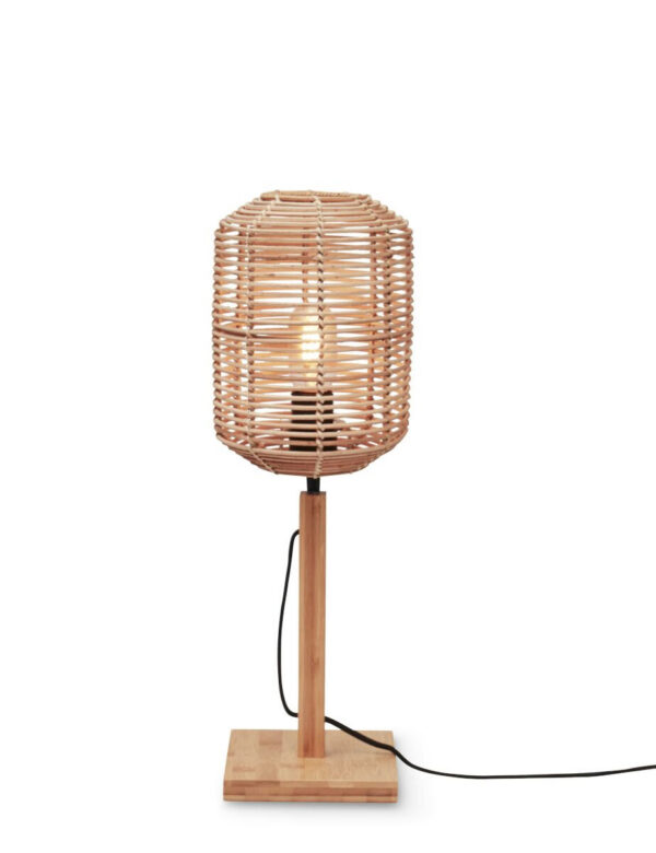 Luminaire rotin et osier : appliques, lampes et suspensions Lampe à poser Tanami T25 en rotin naturel au design naturel par Good & Mojo