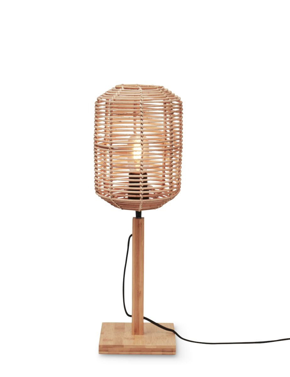 Lampe à poser Tanami T25 en rotin naturel au design naturel par Good & Mojo