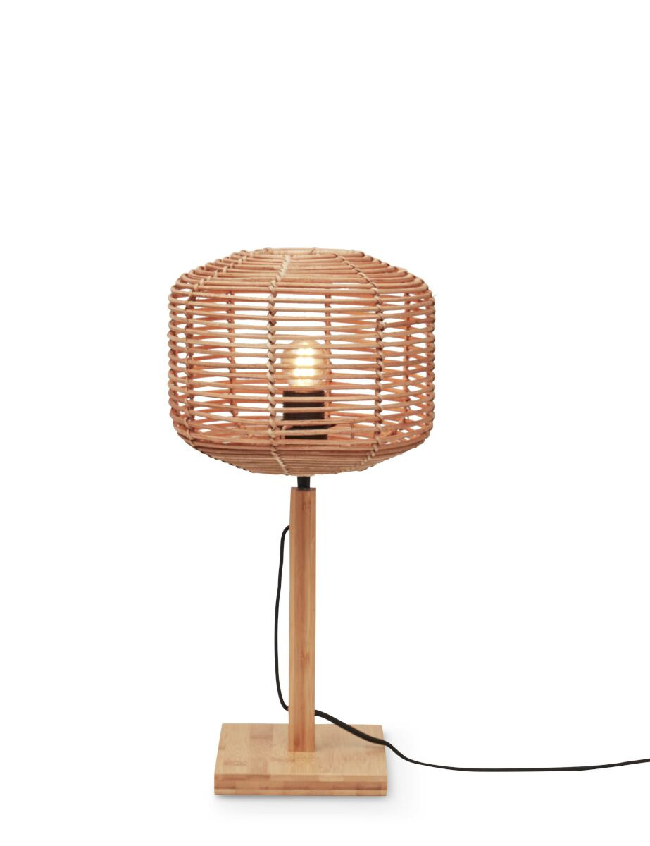 Lampe à poser Tanami T25 en rotin naturel au design naturel par Good & Mojo