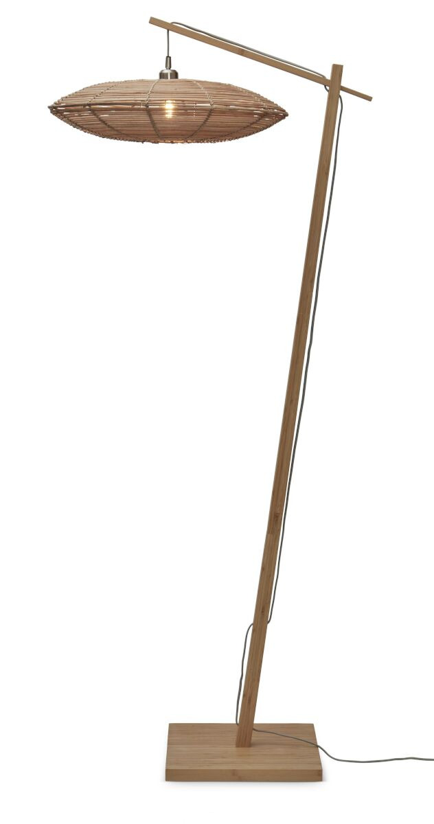 Lampadaire Tanami en rotin naturel au design naturel par Good & Mojo