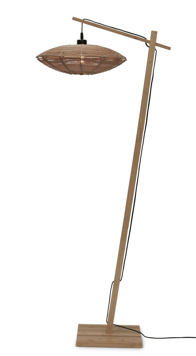 Lampadaire Tanami en rotin naturel au design naturel par Good & Mojo