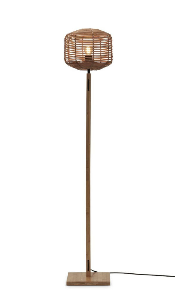 Luminaire rotin et osier : appliques, lampes et suspensions Lampadaire Tanami FS FJ en rotin naturel au design naturel par Good & Mojo