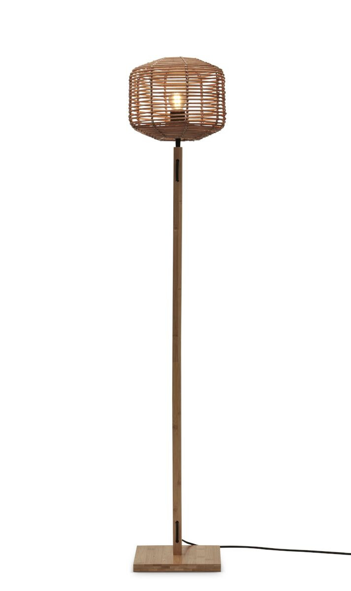 Lampadaire Tanami FS FJ en rotin naturel au design naturel par Good & Mojo