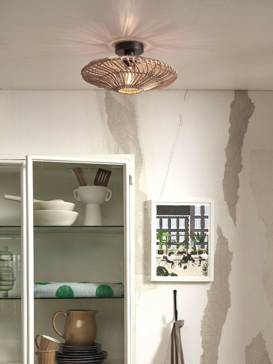 Plafonnier Zanzibar en rotin naturel au design naturel par Good & Mojo Plafonnier Zanzibar en rotin naturel au design naturel par Good & Mojo