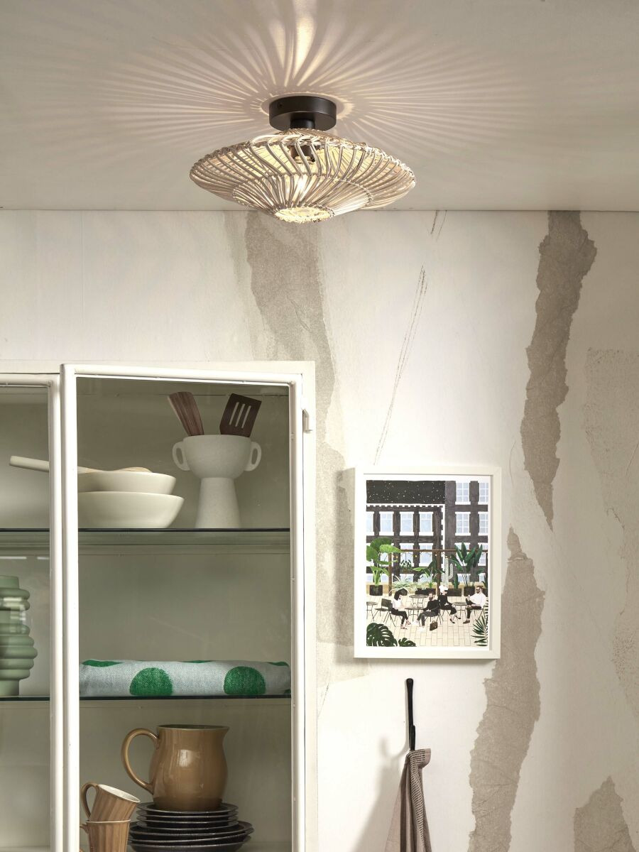 Plafonnier Zanzibar en rotin naturel au design naturel par Good & Mojo Plafonnier Zanzibar en rotin naturel au design naturel par Good & Mojo
