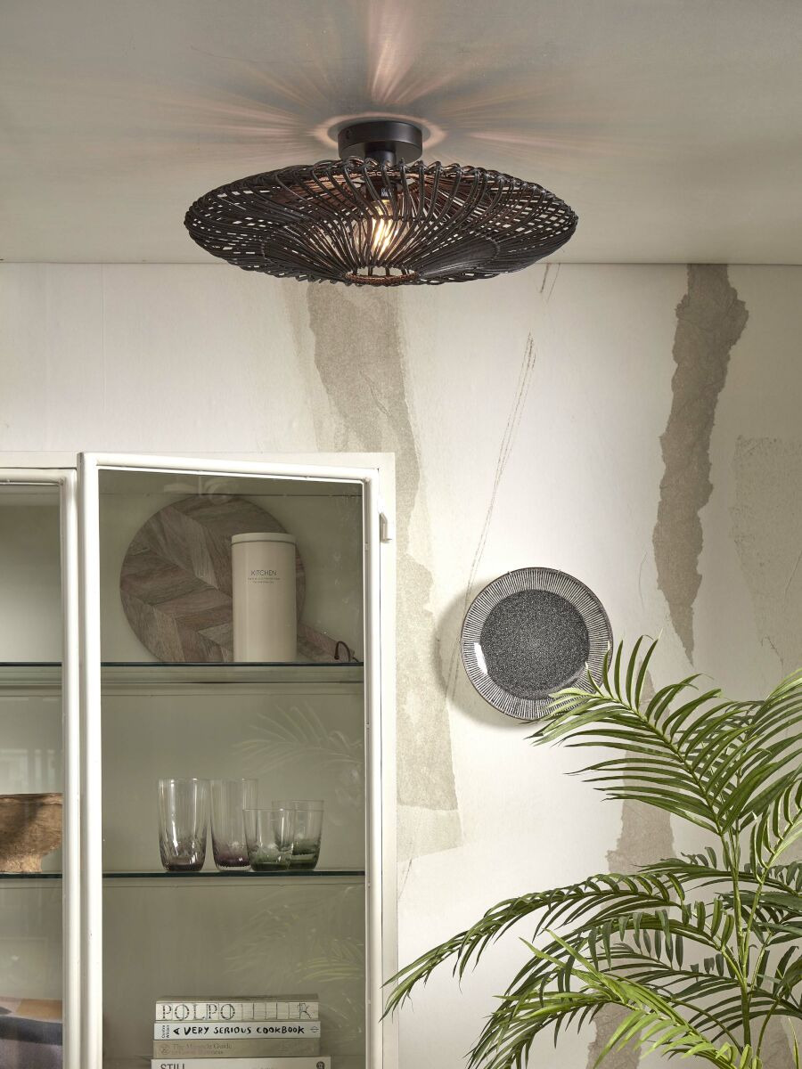 Plafonnier Zanzibar en rotin naturel au design naturel par Good & Mojo Plafonnier Zanzibar en rotin naturel au design naturel par Good & Mojo