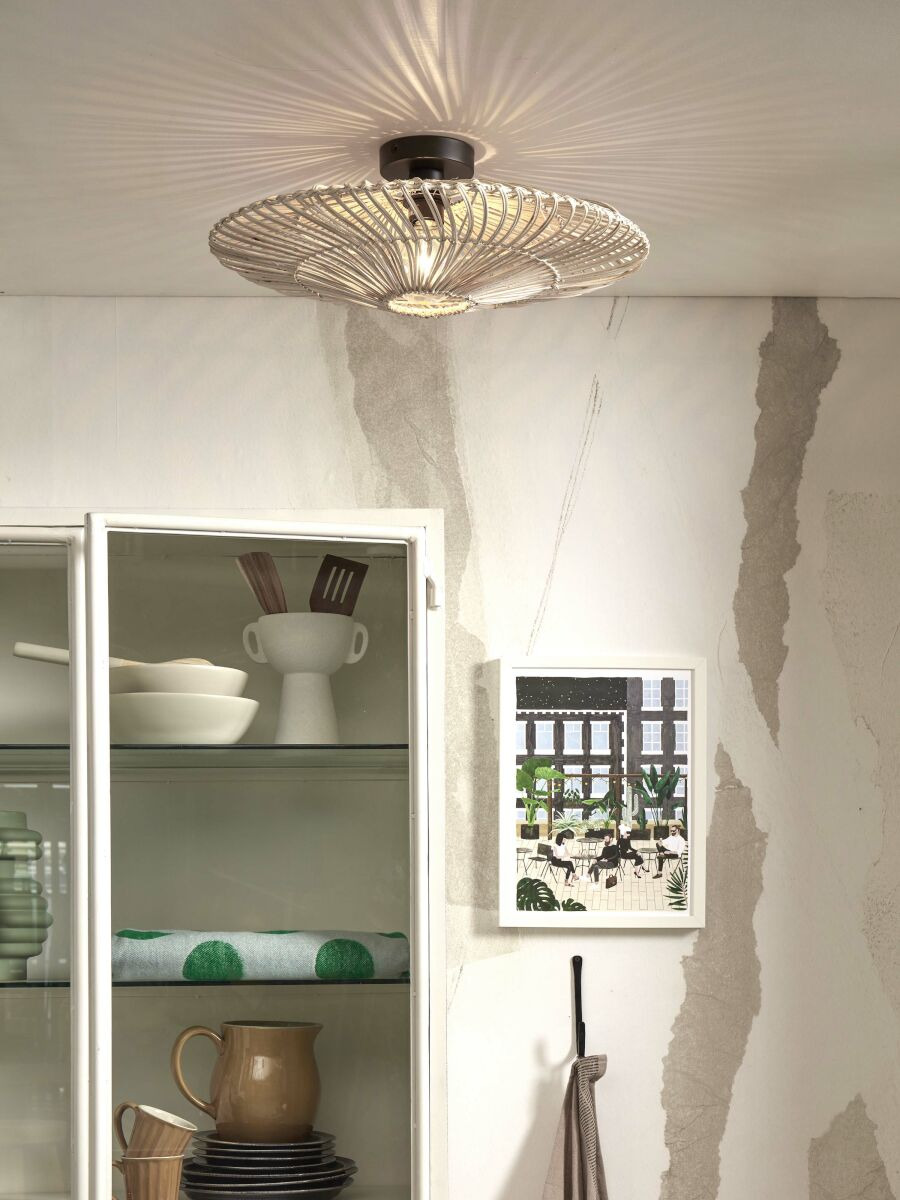Plafonnier Zanzibar en rotin naturel au design naturel par Good & Mojo Plafonnier Zanzibar en rotin naturel au design naturel par Good & Mojo