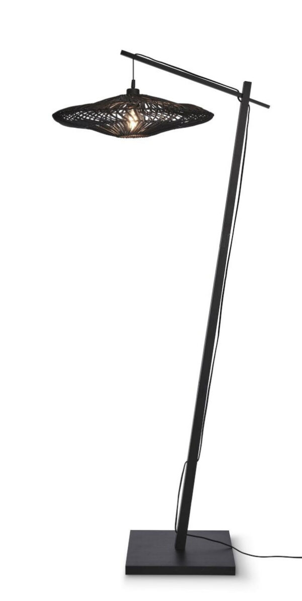 Luminaire rotin et osier : appliques, lampes et suspensions Lampadaire Zanzibar en rotin naturel au design naturel par Good & Mojo