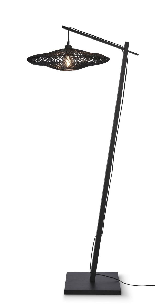 Lampadaire Zanzibar en rotin naturel au design naturel par Good & Mojo