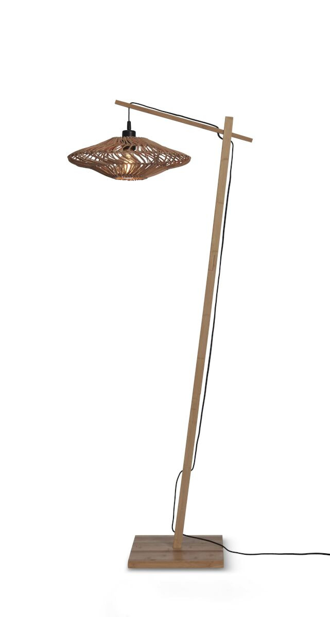 Lampadaire Zanzibar en rotin naturel au design naturel par Good & Mojo