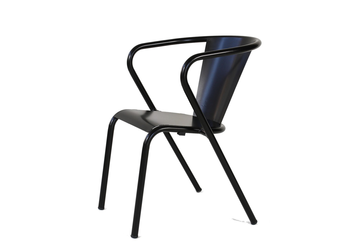 Chaise de bistrot portugais en métal Gonçalo au style vintage